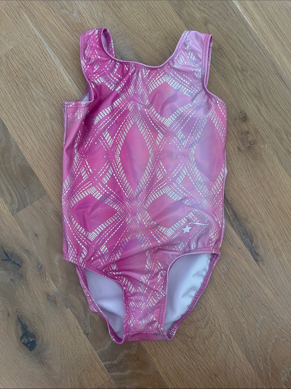 Girls Pink Shimmer One-Piece Bodysuit by